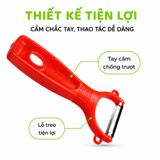Dụng Cụ Nạo Củ Quả Thái Lan Sắc Bén GD128 - Nạo Gọt Hoa Quả Thái Lan Cán Nhựa Lưỡi Inox