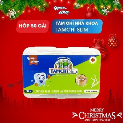 Tăm Chỉ Nha Khoa TAMCHI Slim Sợi Chỉ Đơn (hộp 50 cái) TCSL002- Lựa Chọn Hoàn Hảo Cho Sức Khỏe Răng Miệng  Chắc Khỏe