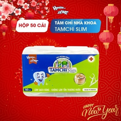 Tăm Chỉ Nha Khoa TAMCHI Slim Sợi Chỉ Đơn (hộp 50 cái) TCSL002- Lựa Chọn Hoàn Hảo Cho Sức Khỏe Răng Miệng  Chắc Khỏe