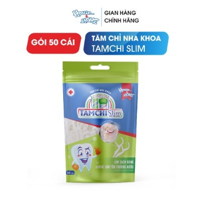 Tăm Chỉ Nha Khoa TAMCHI Slim Sợi Chỉ Gói 50 cái TCSL001 Lựa Chọn Hoàn Hảo Cho Sức Khỏe Răng Miệng