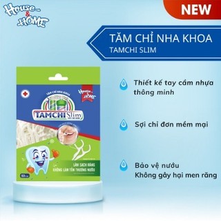 Combo 2 Túi Tăm Chỉ Nha Khoa Tamchi Plus 50 Cây TCSL001, Làm Sạch Kẽ Răng, Loại Bỏ Mảng Bám, Bảo Vệ Nướu