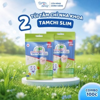 Combo 2 Túi Tăm Chỉ Nha Khoa Tamchi Plus 50 Cây TCSL001, Làm Sạch Kẽ Răng, Loại Bỏ Mảng Bám, Bảo Vệ Nướu