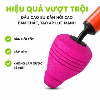 Cây Bơm Thụt Thông Bồn Cầu Áp Lực Cao Cầm Tay GD136 - Dụng Cụ Thông Tắc Bồn Cầu Dễ Sử Dụng