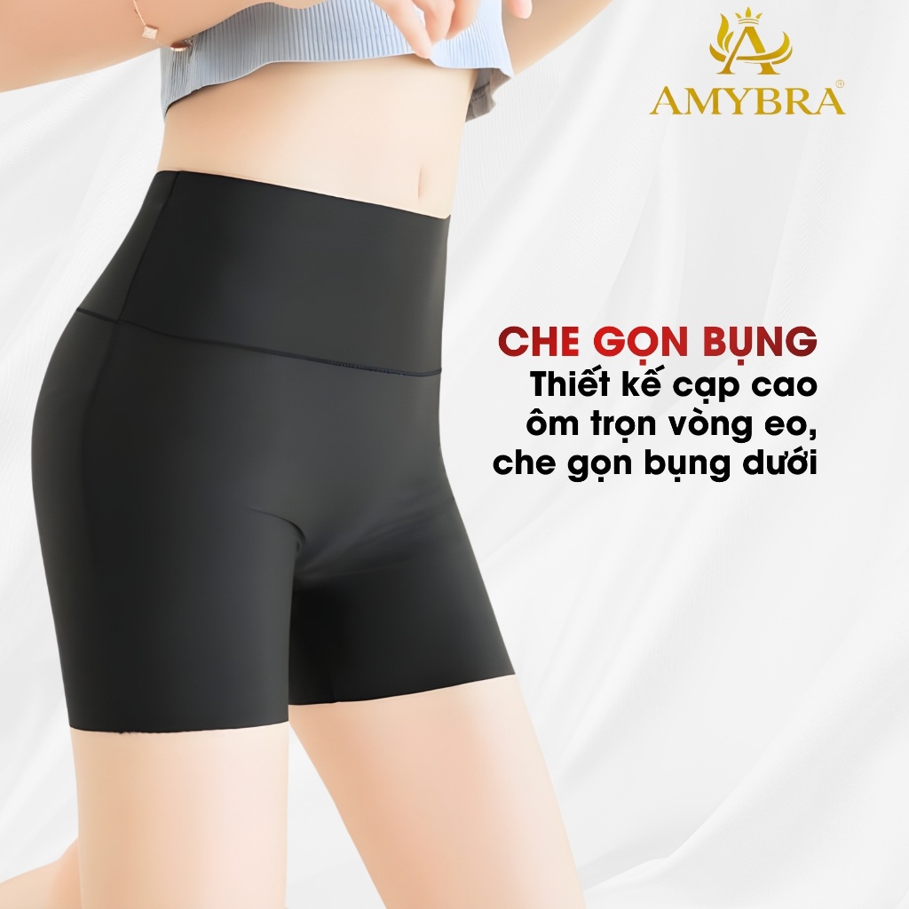 Quần mặc váy bảo hộ không lộ viền, quần mặc váy su đúc co dãn mềm mại, đáy may 2 lớp AMYBRA V8941