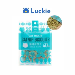 Bánh Cá Thưởng Biscuits Catnip 40g Giảm Búi Lông Cho Mèo