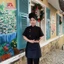 Áo Bếp Tay Ngắn Cotton Lạnh Đen Nút Vàng Cao Cấp Cho Đầu Bếp Nhà Hàng Quán Ăn - Nhận In Thêu Logo, Sỉ Số Lượng
