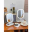 Gương Để Bàn Có Đèn LED Cảm Ứng Gương Trang Điểm Xoay 360 Độ Gương Makeup Để Bàn Tiện Dụng