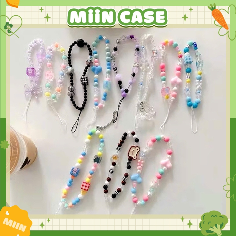 Dây Đeo Điện Thoại / Chìa Khóa / Điện Thoại Bằng acrylic Mặt Họa Tiết Bướm / Trái Tim 3d Đa Năng Kiểu Hàn Quốc Dễ Thương