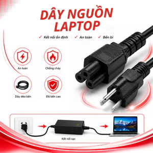 Dây cáp nguồn sạc laptop 1.5m, Dây nguồn laptop dùng cho Dell Asus Acer Hp Msi Lenovo Sony Toshiba