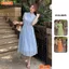 Đầm thiết kế BEMINE cổ sơ mi đính cúc in nơ dáng chữ A phù hợp đi làm, đi chơi-B703