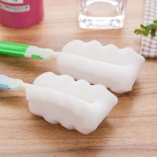 Cọ Rửa Ly Bình Sữa Bình Nước Silicon Lông Mềm Gập 90 Độ Cán Dài