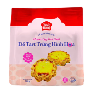 Đế Tart Trứng Hình Hoa - Than Tre - Size L Nhất Hương (660g - 22 cái) (có chén inox)