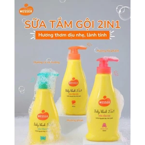SỮA TẮM GỘI WESSER – LÀM SẠCH DỊU NHẸ, CHĂM SÓC LÀN DA VÀ MÁI TÓC BÉ