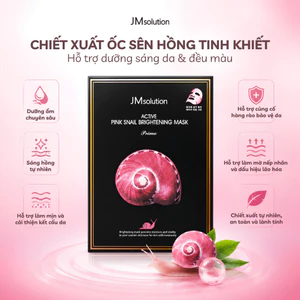 JMsolution |Mặt Nạ Chiết Xuât Ốc Sên Hồng Cấp Ẩm, Chăm Sóc Da Xỉn Màu 10 miếng
