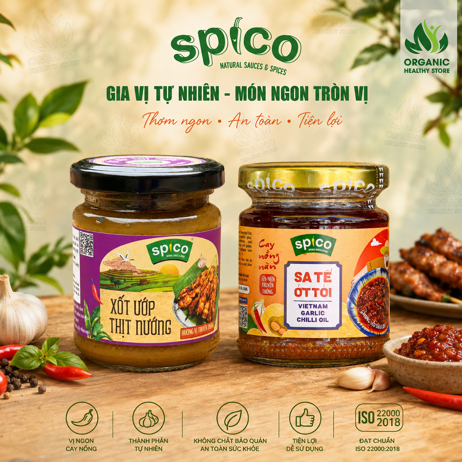 Sa Tế Ớt Tỏi - Xốt Ướp Thịt Nướng SPICO BBQ Marinade sauce