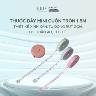 Thước dây mini cuộn tròn 1.5m – Thiết kế xinh xắn, tự động rút gọn, đo quần áo, cơ thể, đồ vật cực tiện
