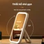 Gương Trang Điểm Để Bàn Có Đèn LED Cảm Ứng Thông Minh - Gương Đèn LED Mini Pin Sạc 2000mAh Xoay 360 Độ Cao Cấp