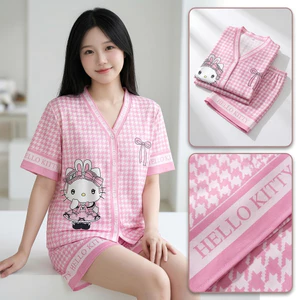 - Set Đồ Bộ Mặc Nhà Pyjama Lụa Cát Cao Cấp Thoải Mái Mỗi Đêm Đủ Size 40-69kg