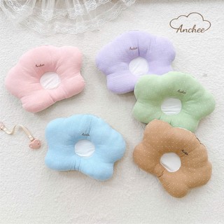Gối Muslin Hình Hoa Anchee - Gối Lõm Chống Méo Đầu Cho Trẻ Sơ Sinh, Cotton 100%, Êm Ái Thoáng Khí