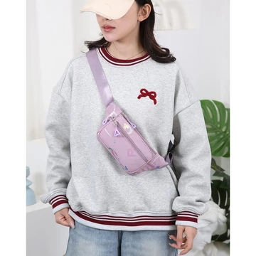 Women's Korean-Style Nylon Belt Bag – Multi-Pocket, Water-Resistant · TDH01