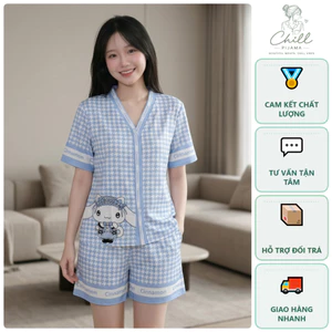 Chill Pijama | Pijama Nữ Tay Cộc Quần Đùi Chất Lụa Mềm Mát Đồ Ngủ Nữ Mặc Nhà Cao Cấp Size 40-69kg
