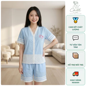 Bộ Đồ Pijama Mặc Ở Nhà Nữ Chất Lụa Cát Siêu Mềm Mịn Thoáng Mát In 5D Bền Đẹp
