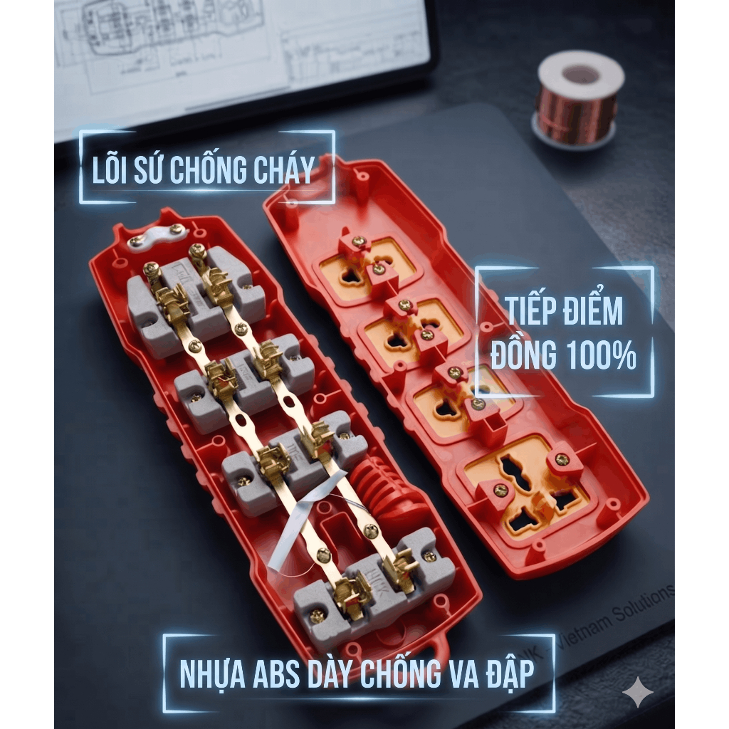[ COMBO SIÊU SALE ] DÂY ĐIỆN NỐI CHỊU TẢI KÈM Ổ ĐIỆN CHỊU TẢI 8000W