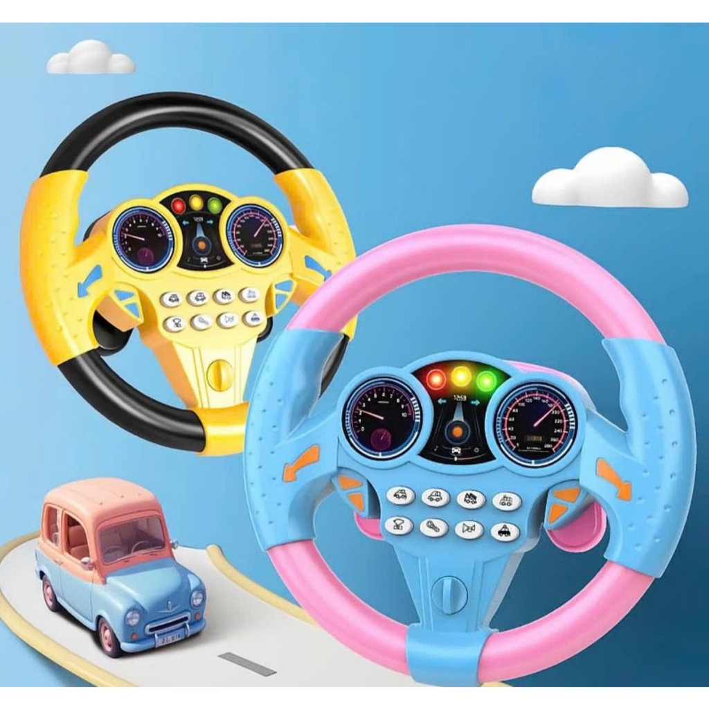 [ MonToy ] Vô Lăng Đồ Chơi Âm Thanh Cho Bé – Tay Lái Mô Phỏng Có Nhạc & Đèn LED