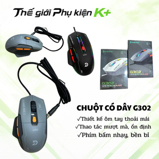 Chuột có dây DEIOG G302 chính hãng macro phần mềm chỉnh DPI 7200 7 nút gaming giá tốt bền bỉ