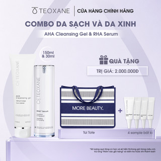 [Combo Da sạch Da xinh] Serum dưỡng ẩm trẻ hóa da Teoxane RHA Serum + Gel rửa mặt AHA Cleansing Gel
