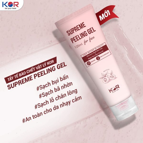 Gel Tẩy Da Chết KOR Hàn Quốc100ml loại bỏ da thừa bụi bẩn bã nhờn, da mặt sáng mịn. Tặng bộ Kit 5 sp