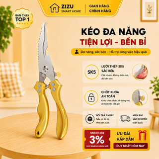 Kéo Cắt Gà Đa Năng Cao Cấp - Thiết Kế Cộng Lực Mạnh, Dùng Cho Nhà Bếp