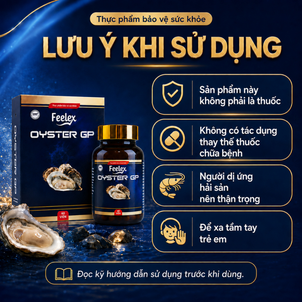 Tinh chất hàu biển cao cấp, hỗ trợ bổ sung dưỡng chất cho cơ thể - Feelex Oyster GP 60 viên