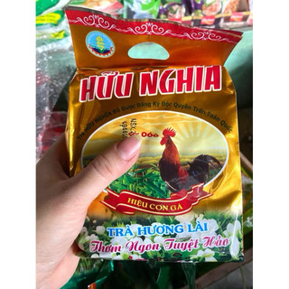 combo 10 gói - Trà Hữu Nghĩa con gà hương lài và dứa có tặng muỗng bên trong mỗi gói trà - gói 100g