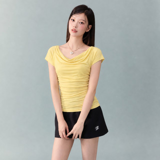 Áo Thun Nữ Cổ Đổ Form Ôm Body Tay Ngắn Chất Thun Borip Co Giãn Mềm Mịn RYSO STORE