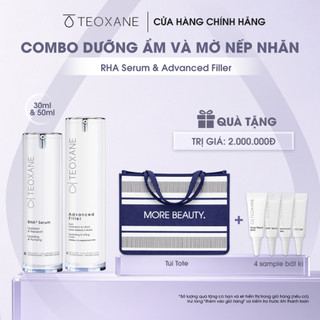 Combo Serum dưỡng ẩm và căng bóng da Teoxane RHA Serum + Kem dưỡng ẩm mờ nhăn Teoxane Advanced Filler