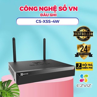 Đầu Ghi Hình Camera IP Wifi 4 kênh EZVIZ CS-X5S-4W - Khoảng cách WiFi lên đến 300ft (100m) - BẢO HÀNH CHÍNH HÃNG 2 NĂM
