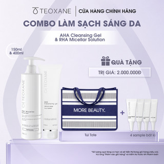 [Combo Làm Sạch Sáng Da] Tẩy trang Teoxane RHA Micellar Solution + Gel rửa mặt AHA Cleansing Gel