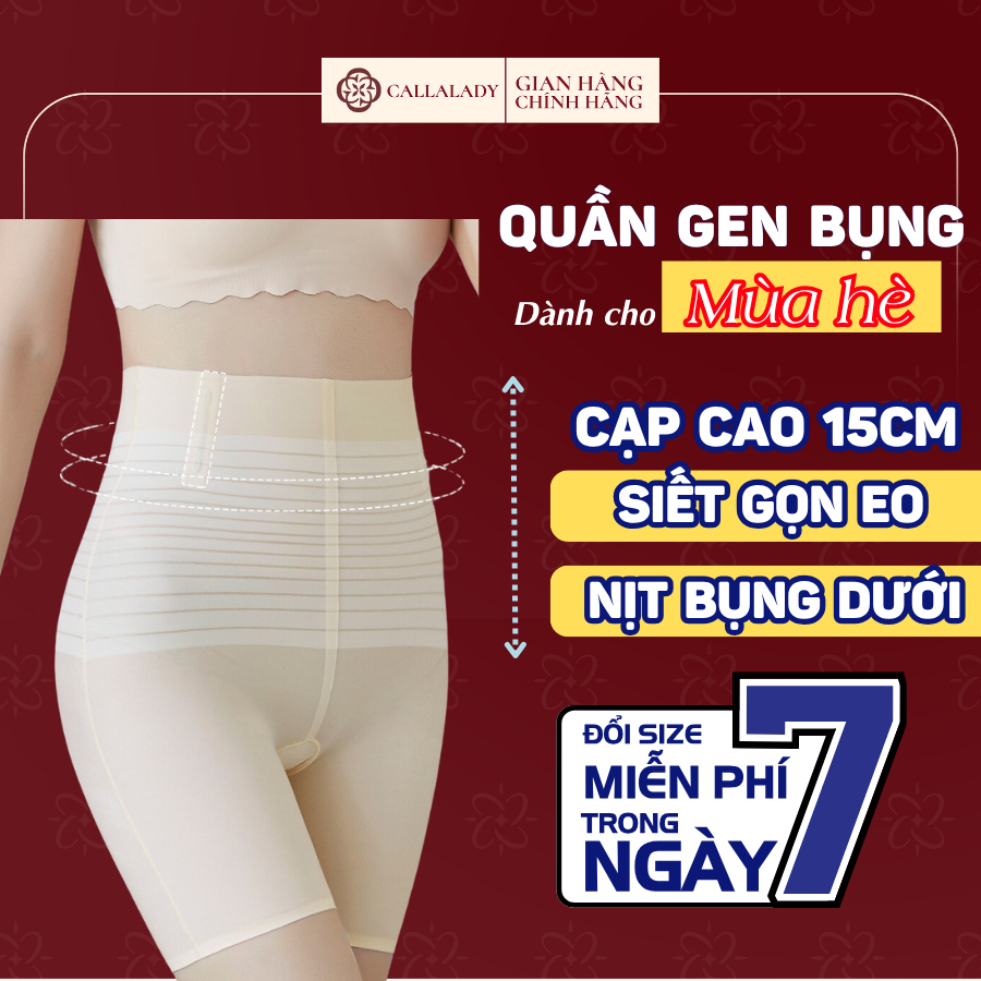 Quần gen bụng định hình Callalady thon gọn, che mỡ bụng nâng mông siết đùi cạp cao chất đúc su siêu mỏng thông thoáng 22