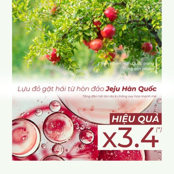 Sữa rửa mặt KOR Hàn Quốc 100ml–Lựu đỏ Jeju,dưỡng trắng sáng da,làm sạch sâu bụi mịn.Tặng bộ Kit 5 sp