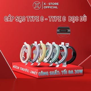Dây Sạc 30W Type C to Type C Cho Mbook Air, Cáp Sạc Nhanh C-to-C 1m, Sạc PD Cho lp 15, Hỗ Trợ Sạc Nhanh PPS - DSIPC15