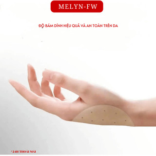 Hộp 2 miếng dán ngực silicon MELYN-FW dán ti có lỗ thông hơi, có keo chống rơi tụt chống nước tái sự dụng DAVICHI DT03