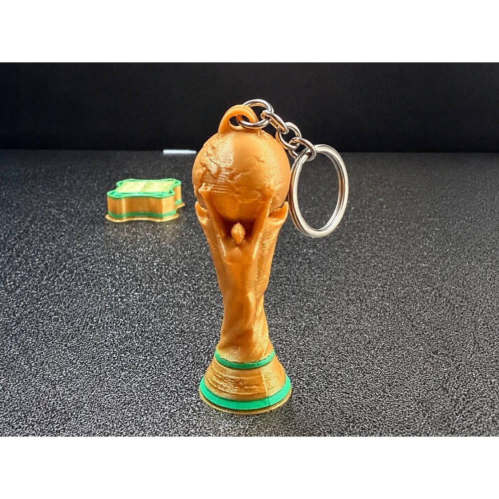 Móc Khóa Cúp WC 2026 In 3D – Phụ Kiện Bóng Đá Mini Decor