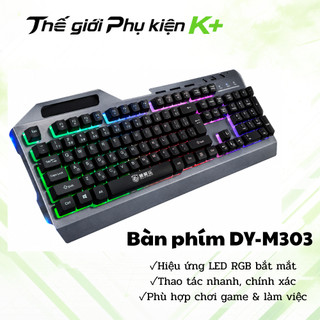 BÀN PHÍM GAMING DY-303 - M303 CHÍNH HÃNG DEIOG GIẢ CƠ LED RGB CÓ DÂY CHƠI GAME , LÀM VIỆC TIỆN LỢI