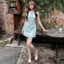 MIU.STUDIO • ”Cora dress” Váy nữ sát nách cổ tròn đính nơ ngực cao cấp, Đầm nữ thiết kế dáng chữ A tôn dáng tiểu thư