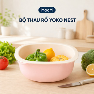 Bộ thau rổ xếp chồng Yoko Nest – 25cm & 28cm đa năng – Thiết kế thông minh, tiện lợi cho bếp