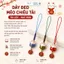 Dây Đeo Mèo Chiêu Tài, Mèo Maneki Neko, Chất Liệu Gốm Sứ, Treo Điện Thoại, Móc Khóa