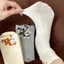 Tất Vớ Nam Nữ Họa Tiết Mèo Yêu Độc Đáo Cotton Thoáng Khí MUN STORE TBME14