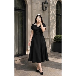 Đầm polo bigsize nữ tay ngắn chất ruby hàn mềm mịn thắt eo dáng xòe tiểu thư trẻ trung xinh xắn G681+G682
