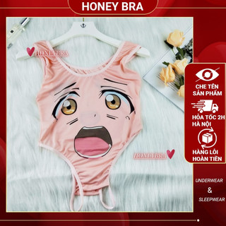 Đồ Ngủ Nữ Gợi Cảm, Bộ Đồ Lót Liền Thân Body Cosplay Hoạt Hình JS53 Bộ Bodysiut Liền Thân Xẻ Đáy Hoạ Tiết Đáng Yêu